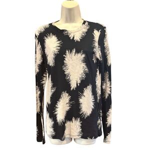 PROENZA SCHOULER Long sleeve T-shirt in Black & White NWT Size XS